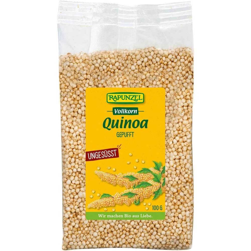 Puffed whole grain quinoa