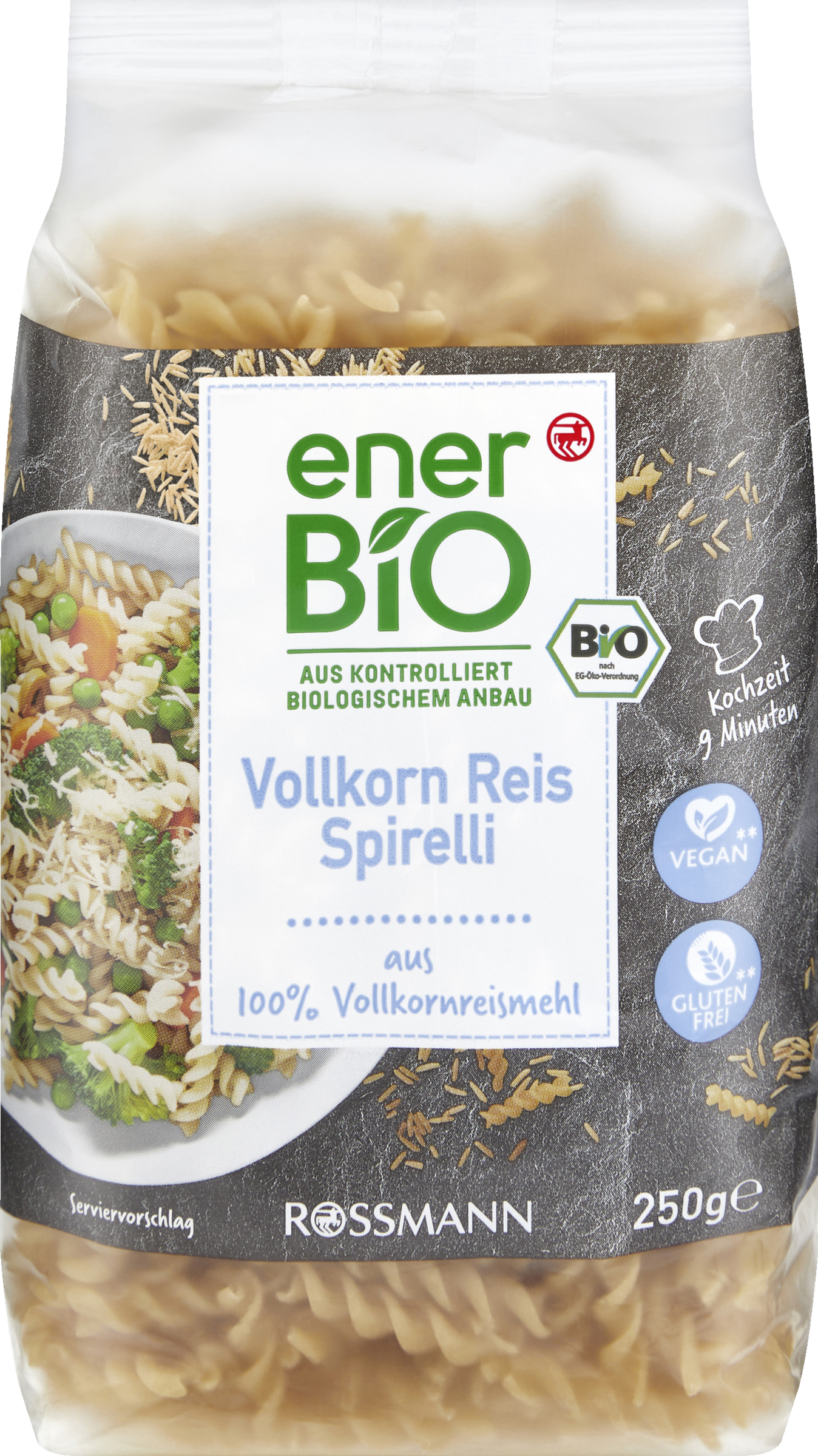 enerBiO Whole grain rice Spirelli
