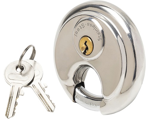 Padlock stainless steel 70 mm incl. 2 keys