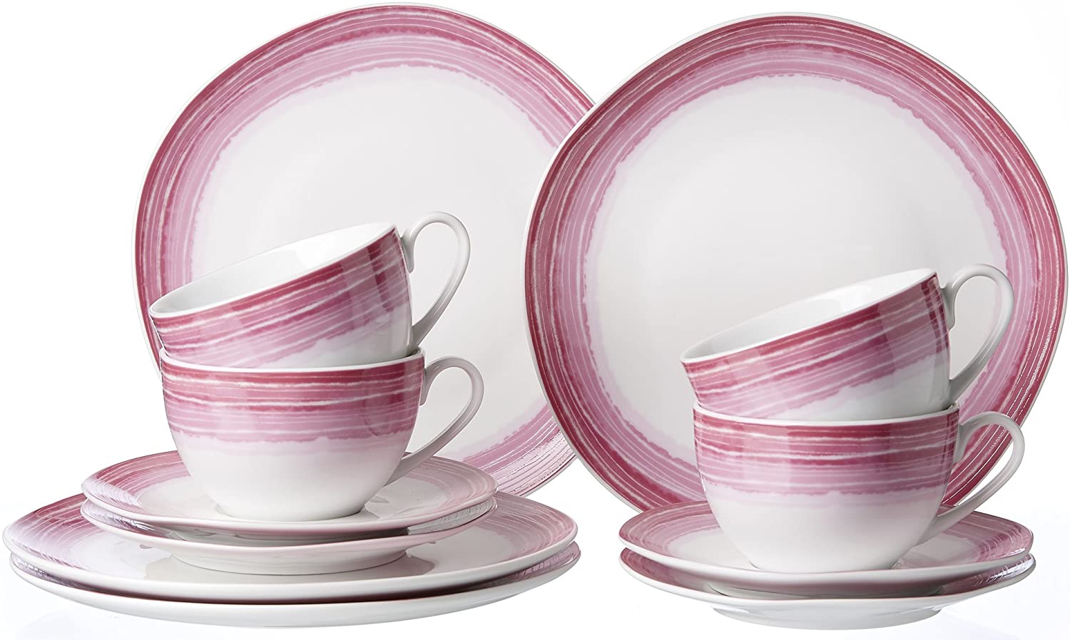 Ritzenhoff & Breker Sunrise 12 Piece Porcelain Pink Coffee Set