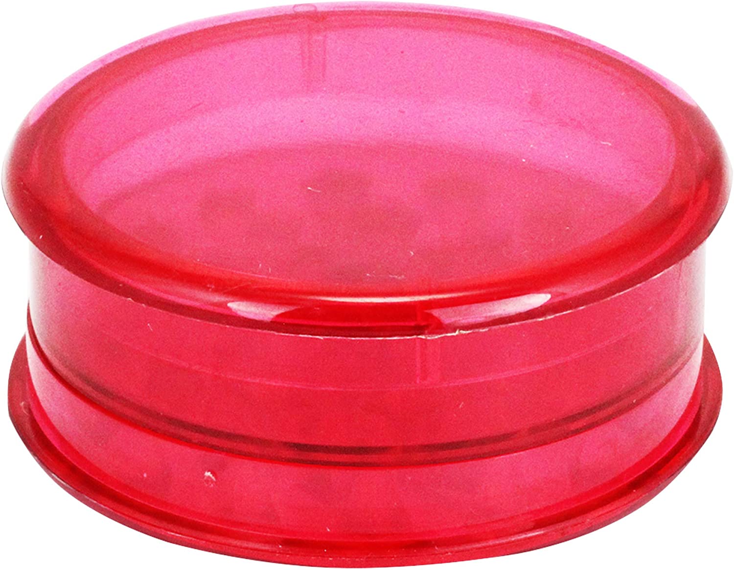 Spliff Plastic Grinder 60 mm Three Parts Including Storage Choose Your Favourite Colour (Red)