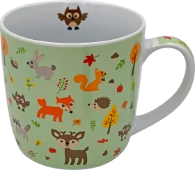 Decorating & Furnishing Coffee Mug Autumn Motifs Children, green, 1 pc