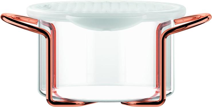 BODUM - Hot Pot Set – Baking Dish with Silicone Lid, Silicone, transparent, 0.25l