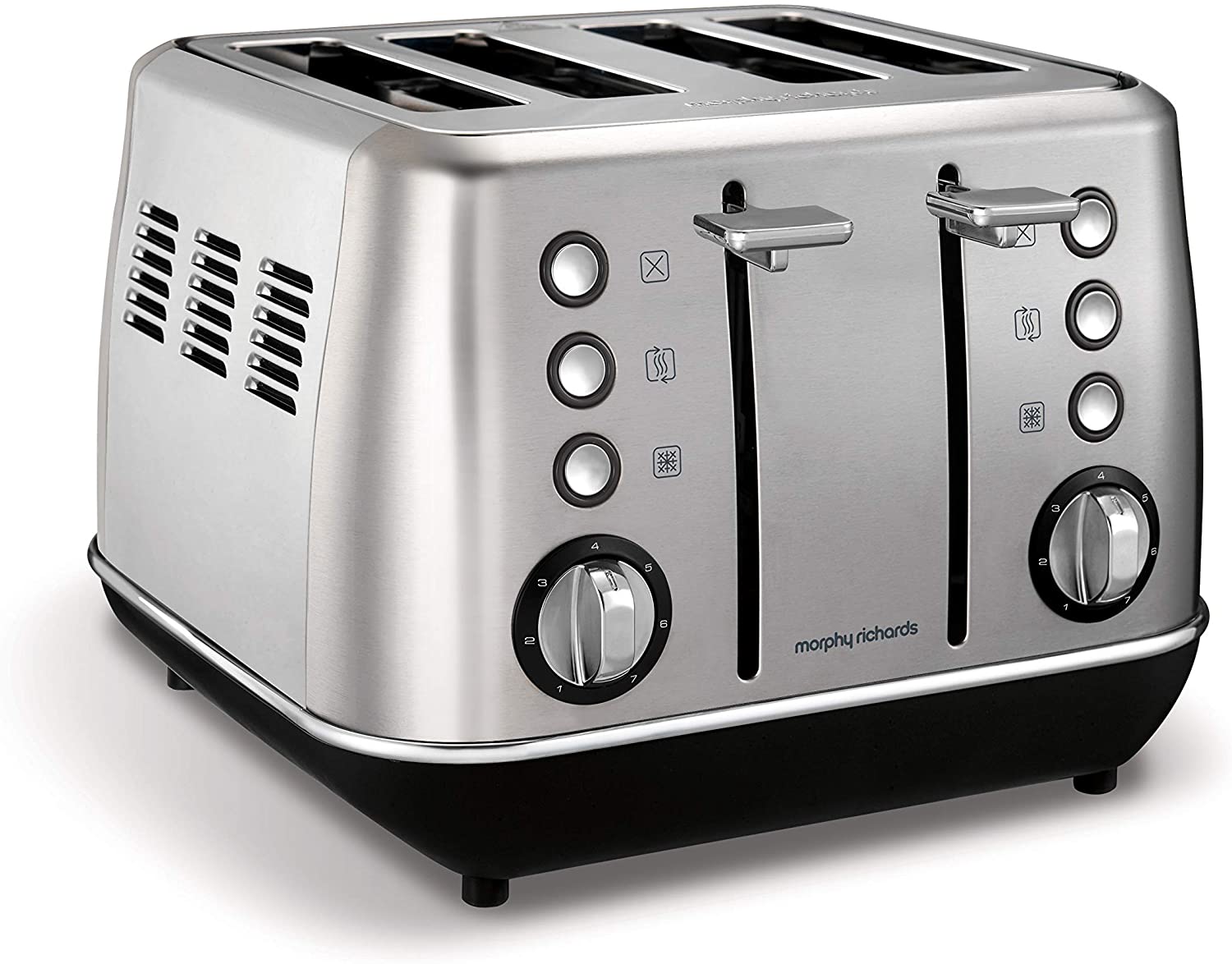 Morphy Richards Evoke 4slice(s) 850W Stainless Steel Toaster - Toasters (4 Slices(s), Stainless Steel, Buttons, Rotary, China, 2 Year(s), 850 W)