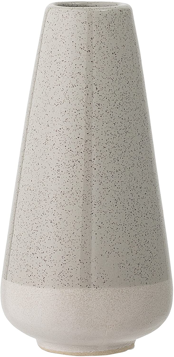 Bloomingville Vase Rey 8 x 16.5 cm Stoneware Handmade Unique Item Nordic, grey