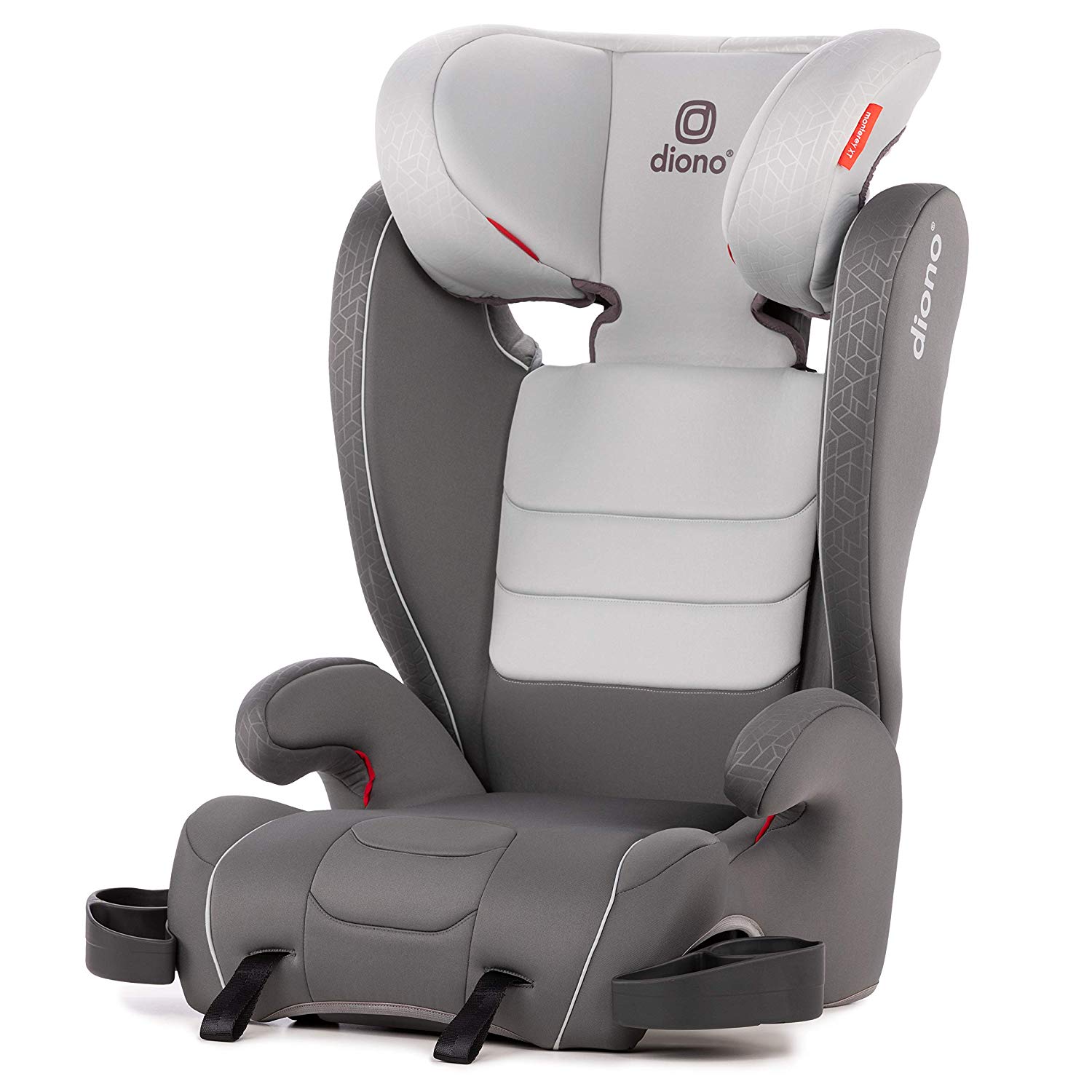 Diono Monterey XT Fix Expandable High Back Booster Car Seat with Expandable Height and Width, Group 2/3 (4 to 12 Years Approx, 15-36 kg), Grey Dark