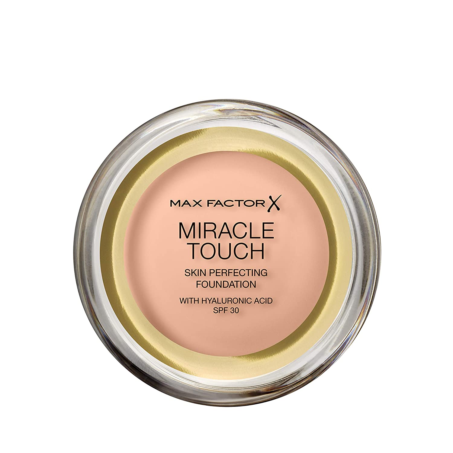 Max Factor Miracle Touch Foundation in Colour 75 Golden - Intense, Powdery Makeup for a Flawless Skin - With SPF 30