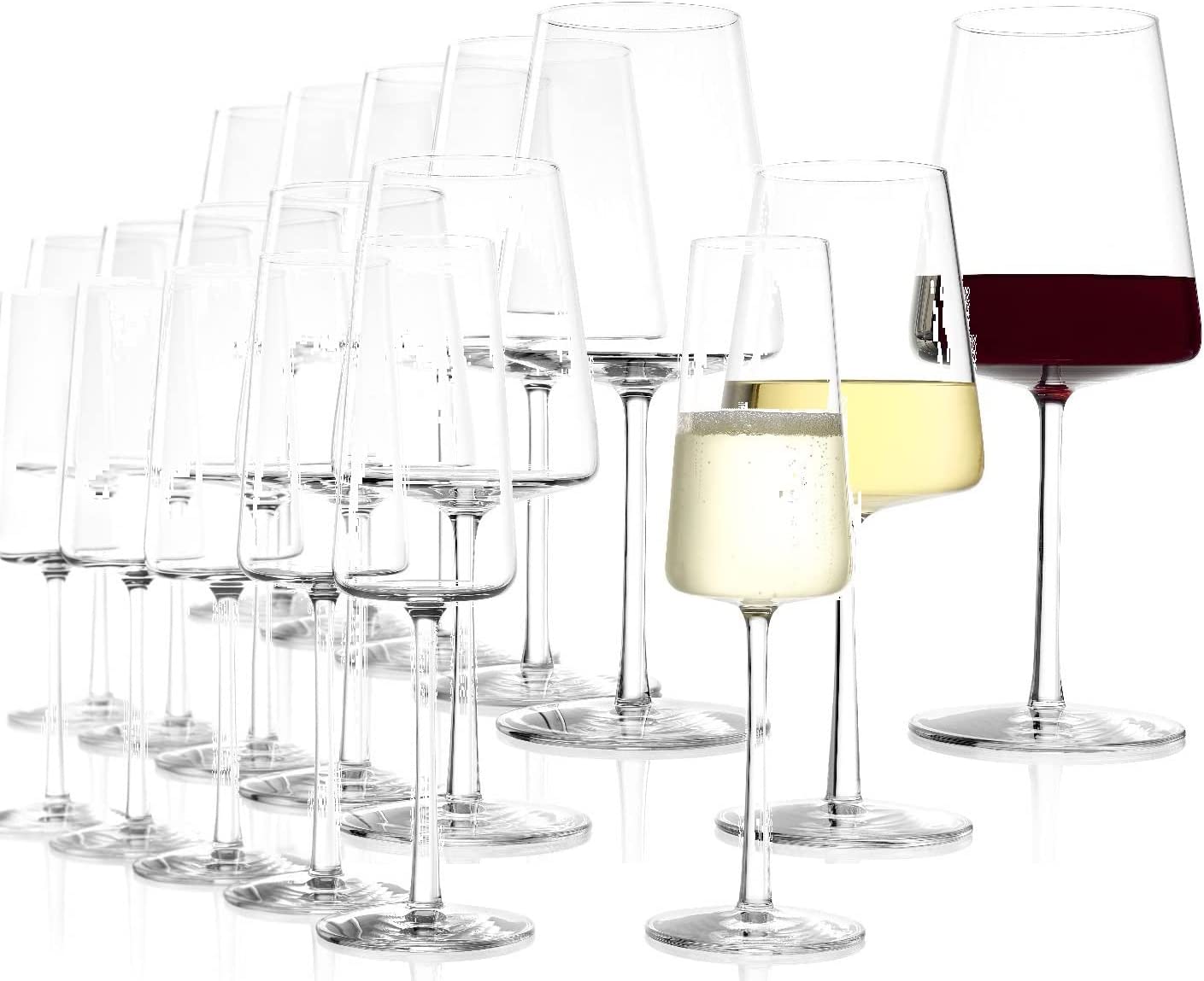 Stölzle Lausitz Weinconner Value Set 18 Pieces Red Wine Glass + White Wine Glass + Champagne Glass