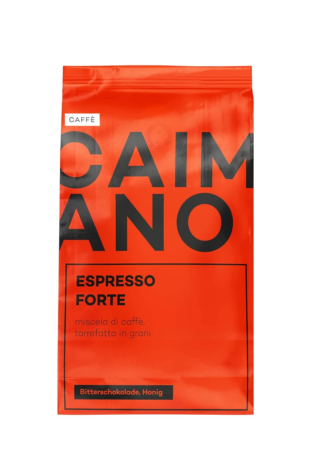 CAIMANO® Espresso Forte (1kg) Whole Espresso Beans - Ideal for portafilters & fully automatic coffee machines - 100% Robusta - dark roast Italian-style, chocolaty & sweet, low acidity, velvety crema
