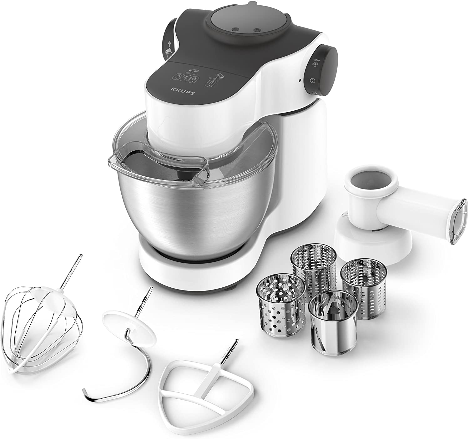 Krups Master Perfect KA2521 Food Processor 4 L 700 W with Carving Mechanism Stainless Steel / White