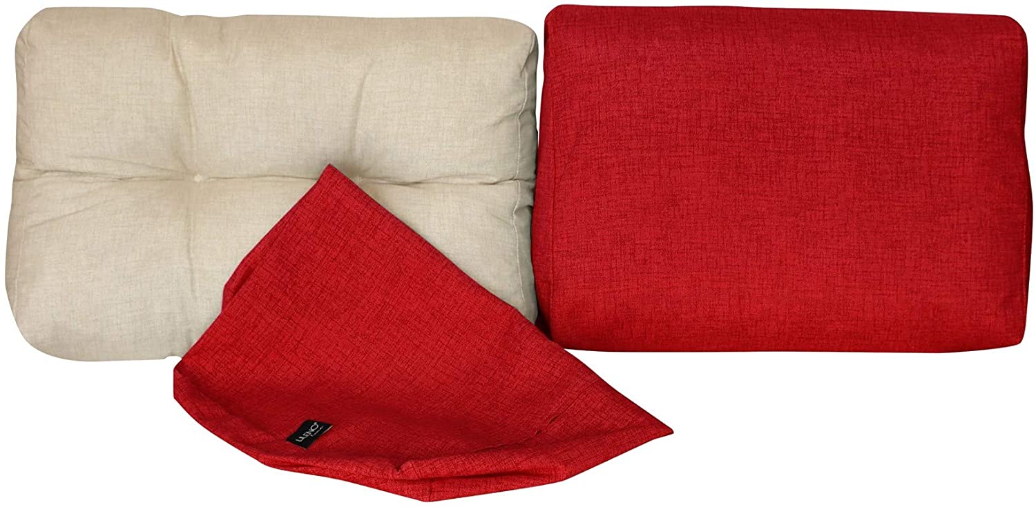 Lileno Home Pallet Cushion Cover, Red
