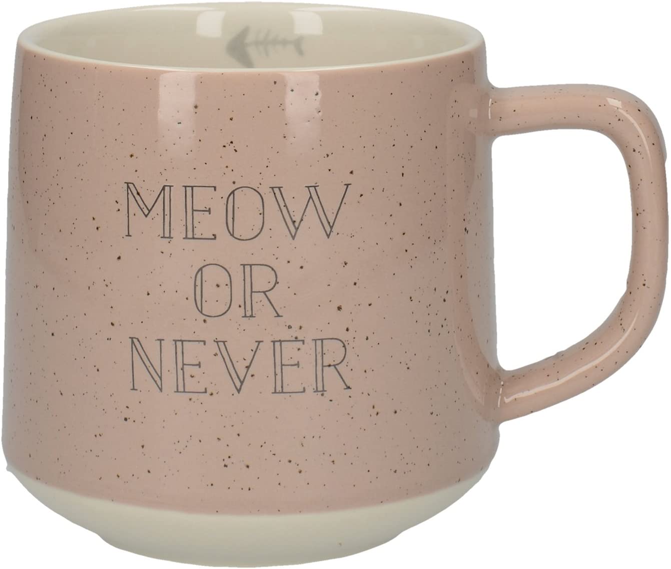 Meow or Never, Mug 300ml Pink Cream Ceramic Creative Tops