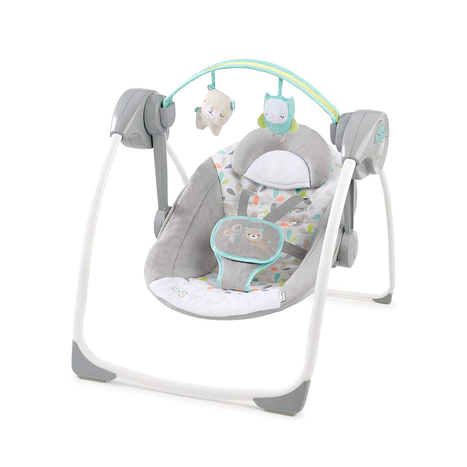 Ingenuity, Fanciful Forest Portable Baby Swing with 8 Melodies, Volume Control, 2 Sitting Positions, 6 Swing Speeds and More
