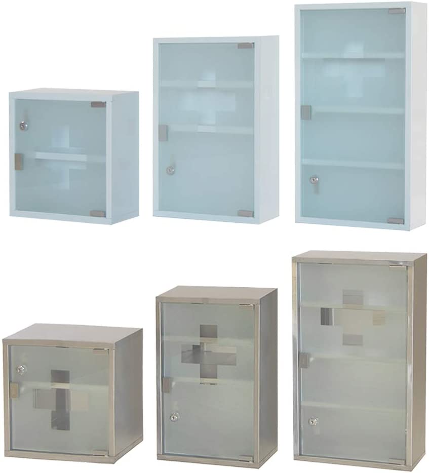 Style home Stainless Steel Medicine / First Aid Cabinet with Lock, Size