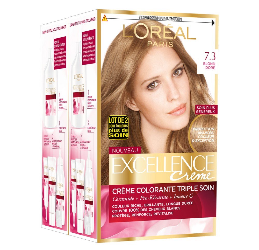 L'Oréal Paris L\'Oréal Paris Excellence Coloration 3-Way Care, blonde doré ‎7.30
