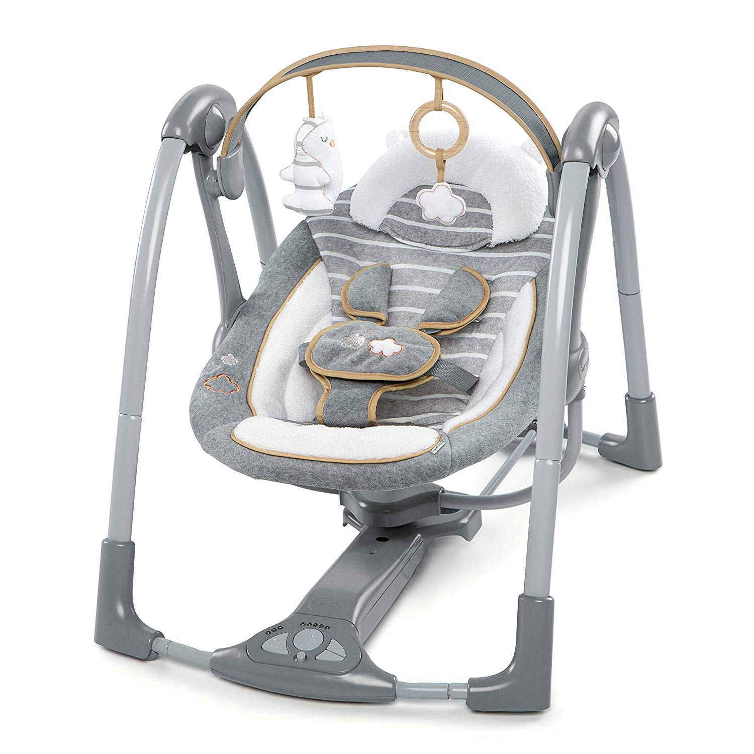 Ingenuity, Nash 2 In 1 Folding Swing And Seat With Vibration, Melodies, Five Swing Settings And Batteries