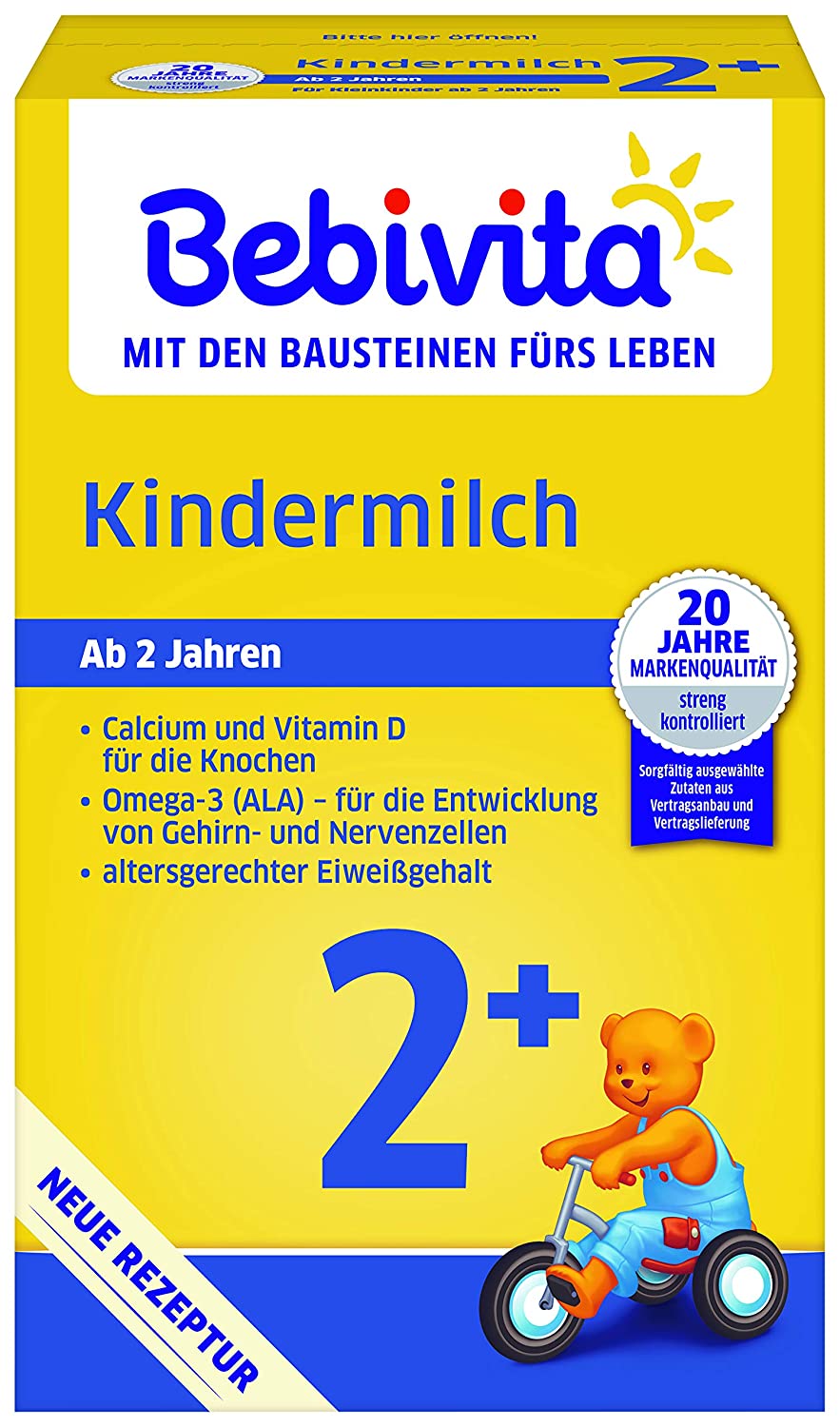 Bebivita Milchnahrung Kindermilch 2+, 4er Pack (4 x 500 g)
