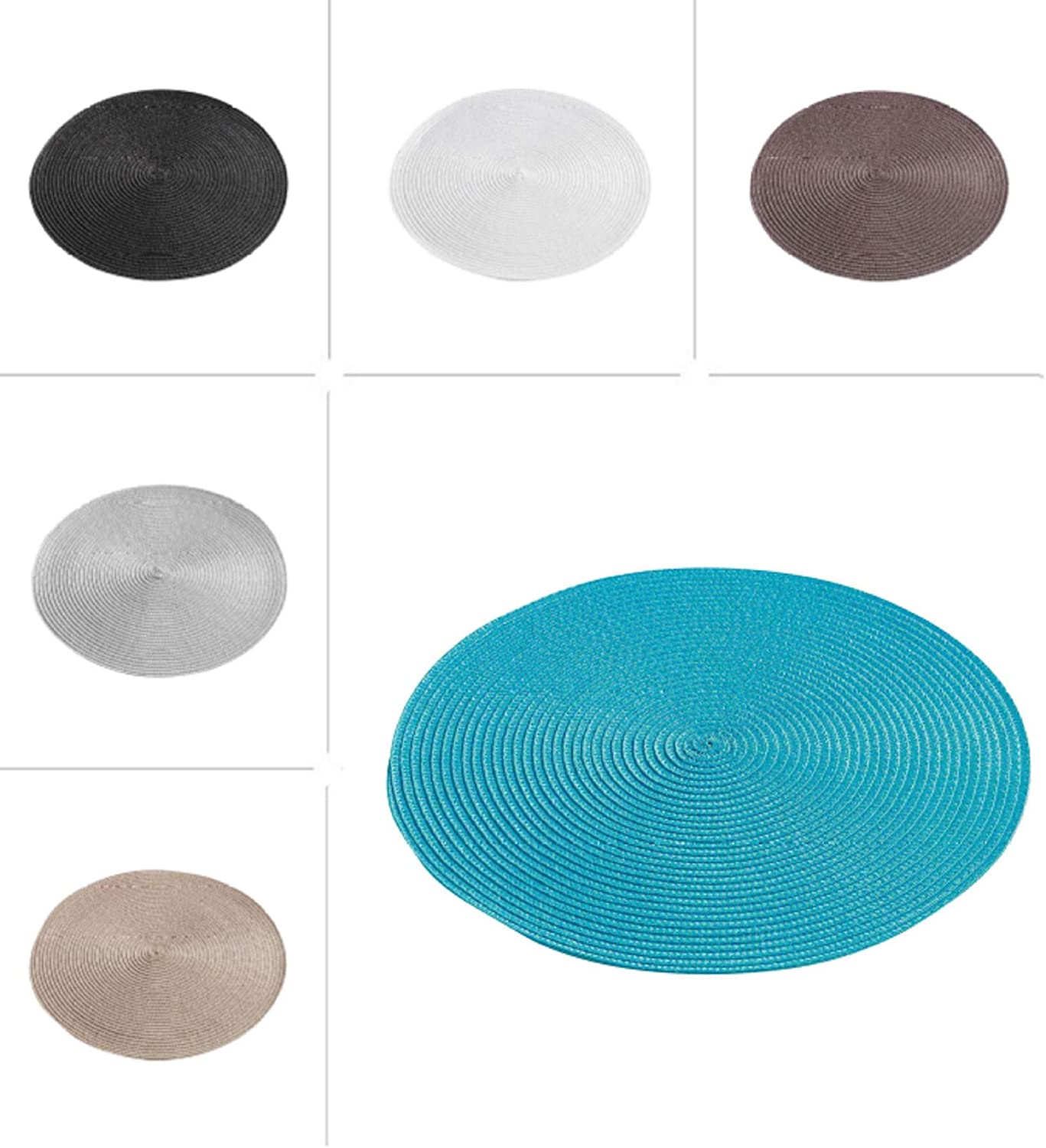 one-home Place mats, 35 cm Diameter, Round Coaster Place Mats, Set of 2 to 