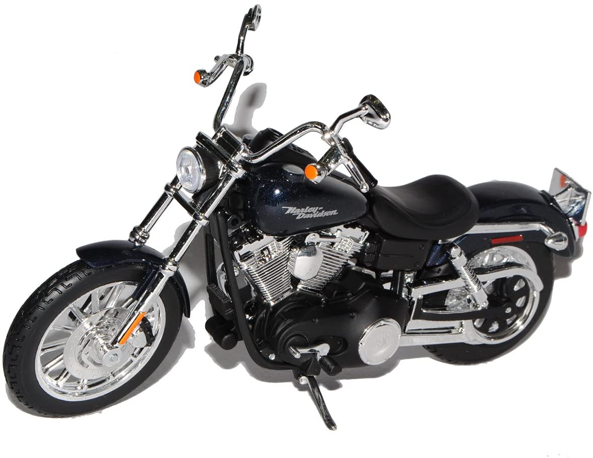 Hariey Davdson Fxdbi Dyna Street Bob Blue Black 2006 1/12 Maisto Model Moto