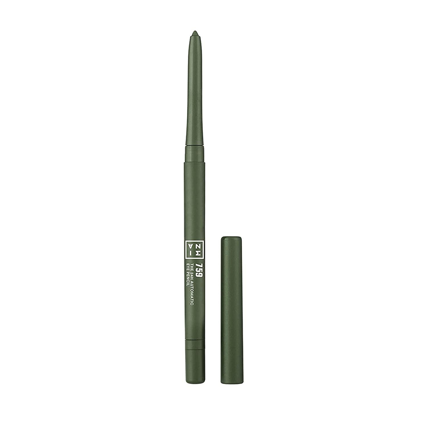 3INA Makeup – Vegan – Cruelty Free – The 24h Automatic Eye Pencil 759 – Olive Green – Automatic Retractable Eye Pen – Long-lasting & Waterproof – Highly Pigmented – Sharpener and Brush Integrated, ‎olive