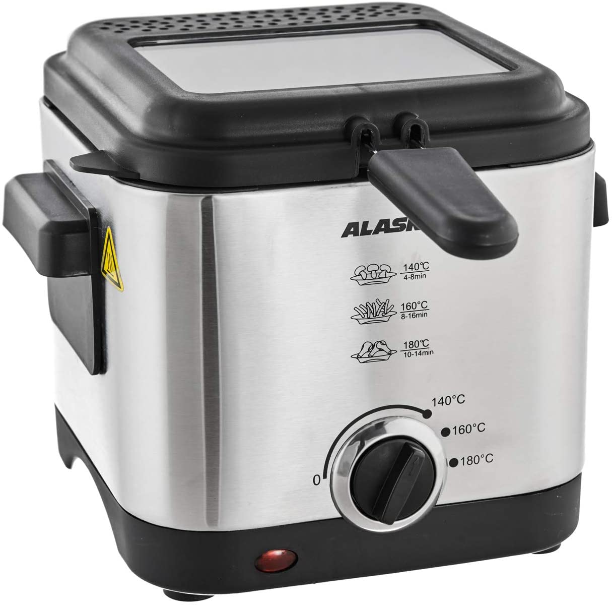 Alaska DF900 Fryer | Stainless Steel Housing | 900 Watt | 1.35 Litre Oil Container | Non-Stick Frying Container | Removable Frying Basket