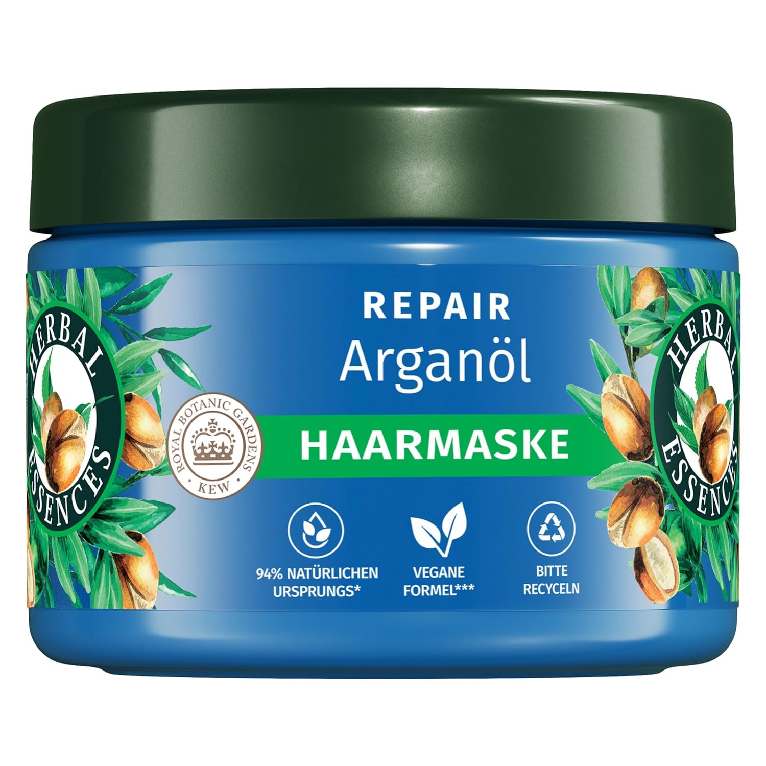 Herbal Essences Repair Hair Mask with Argan Oil 300 ml from Damaged to Softer, Shiny Hair, Intensive Care, with Ingredients of Natural Origin, Vegan