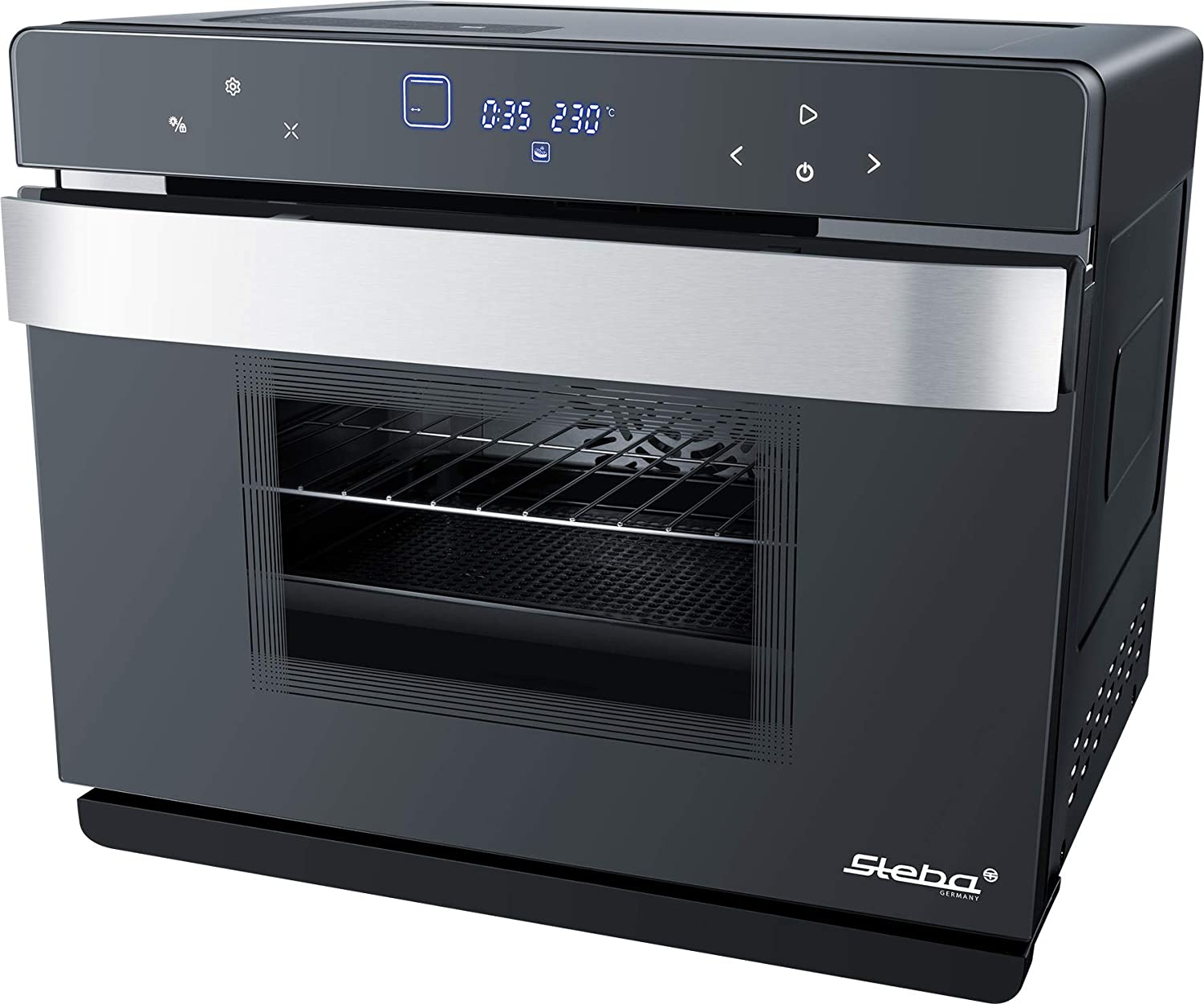 Steba DG 40 Multifunctional Steam Oven with Hot Steam for Gentle Quick Cooking, Effective Housing Insulation for Low Energy Consumption, 49 Automatic Programmes, 37 Litres
