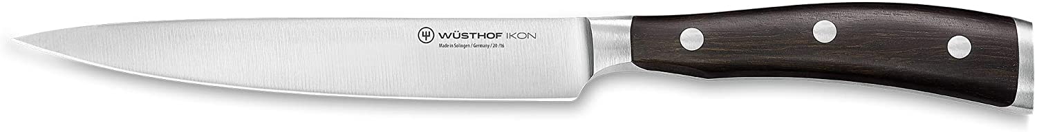 Wusthof Wüsthof Ikon (4906) Ham Knife 16cm Blade Forged Double Chocker Stainless Steel Grenadill Wood Extremely Sharp Knife for Meat