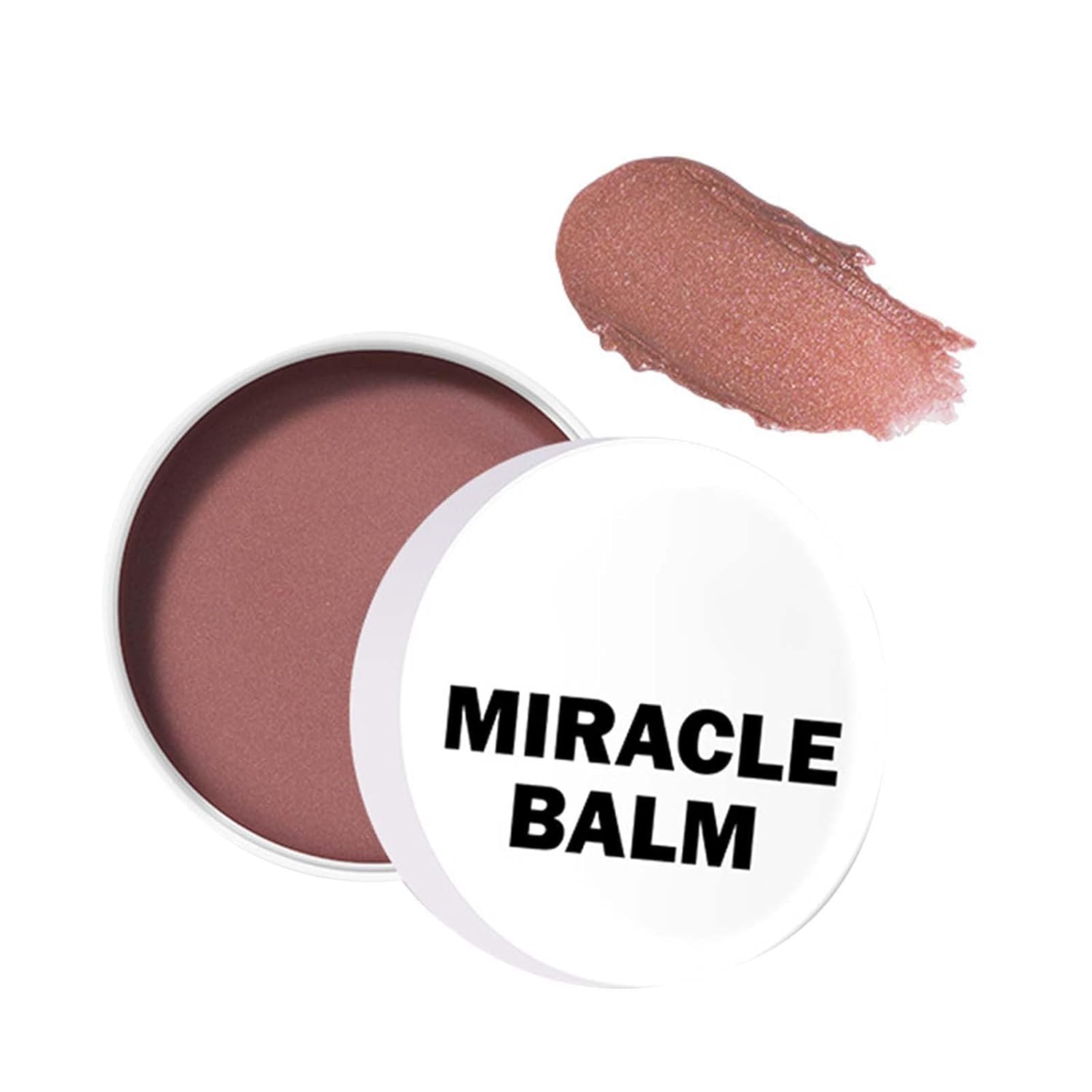 Miracle Balm Compact Powder, Light Compact Powder with Powder Puff for a Matte, Even Complexion, Color Naturelle (03# Transparent Pink, 1 x 52 g)