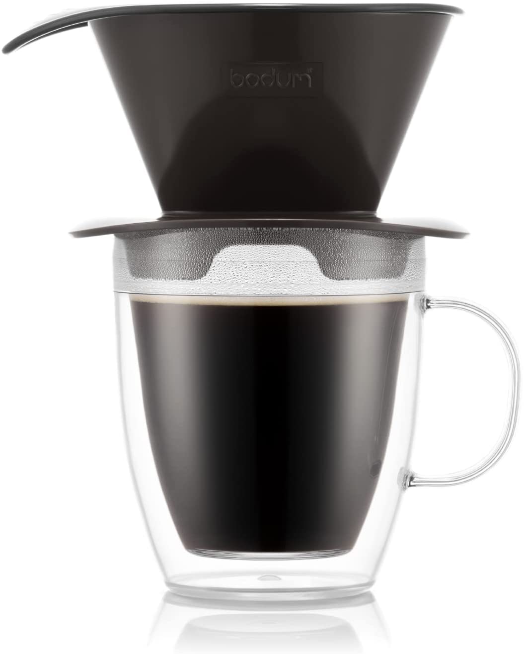 Bodum Pour Over K11872-451SA Coffee Dripper and Double Walled Mug, 0.3 Litr