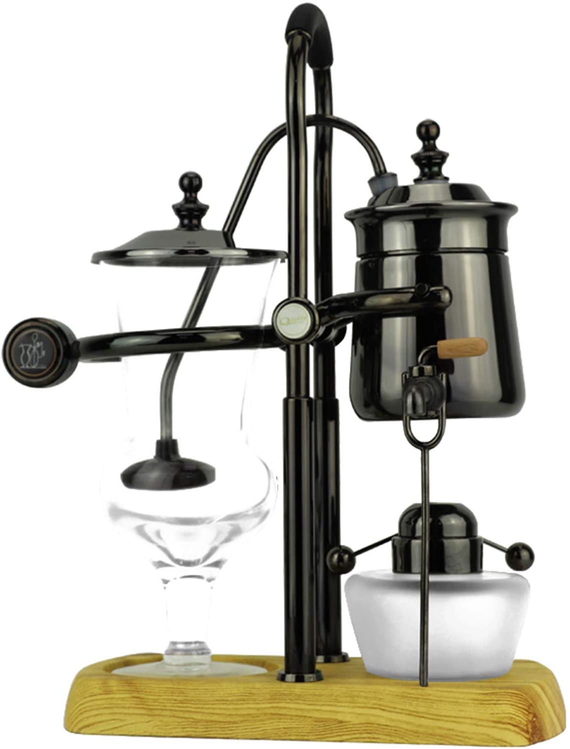 BNMY Vacuum Coffee Maker Siphon Coffee Machine Set Coffee Siphon Household Belgian Pot Royal Coffee Pot Silver