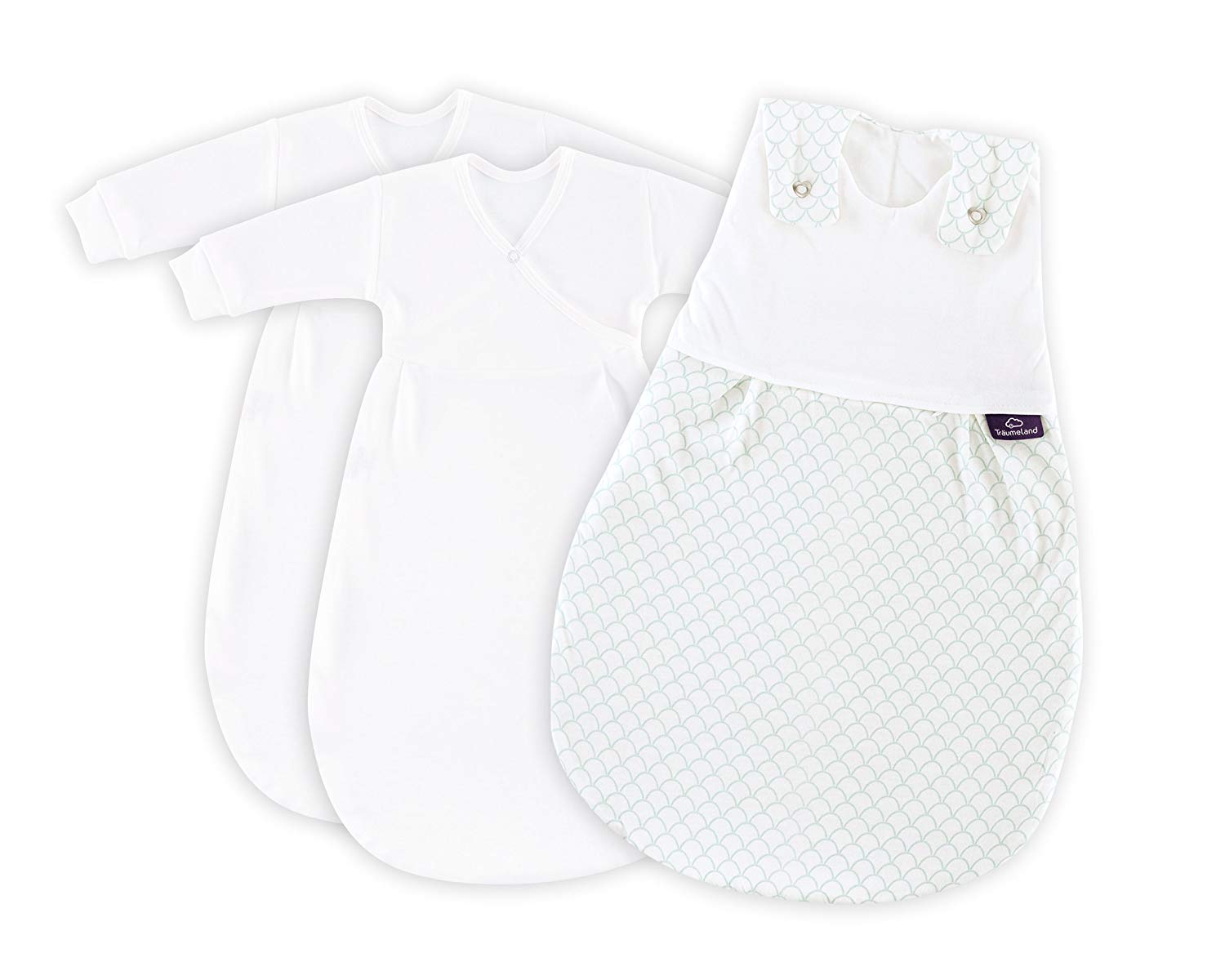 Träumeland S0100753 Baby Sleeping Bag Liebmich 3 Piece Shed White, 0-3 Months, Multi