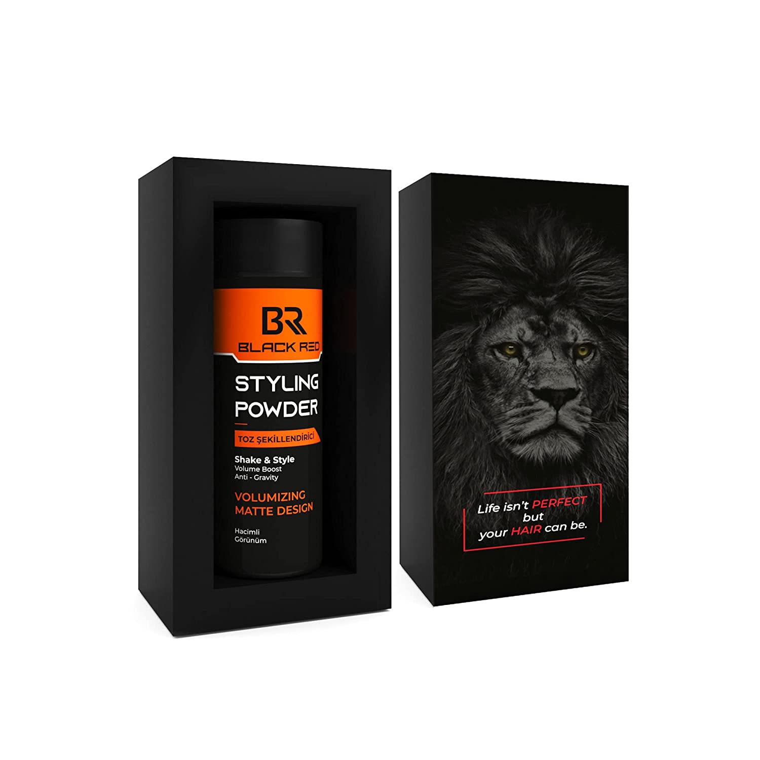 Black Red - Hair Styling Powder Wax Hair Powder 20 g permanently matt