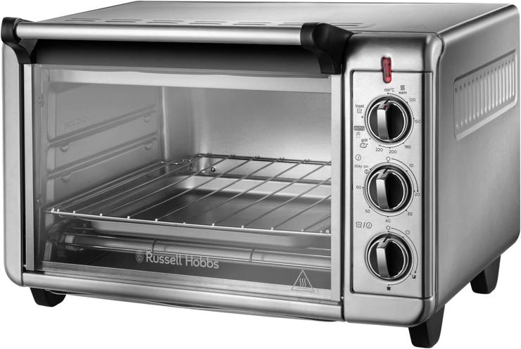 Russell Hobbs 26095 Express Air Fryer Mini Oven - Countertop Electric Convection Oven, Grill and Airfryer with Baking Pan and Rack Included, 1500 Watt