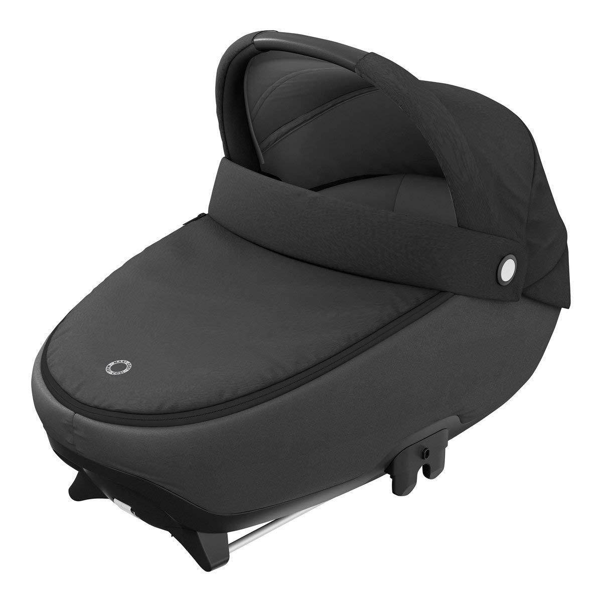 Maxi-Cosi Jade Baby Carrier, Safe Baby Bath with ISOFIX Installation in the Car, Comfortable Pram Attachment, Suitable from Birth to Approx. 6 Months (Max. 9 kg or 40 to 70 cm), Essential Black