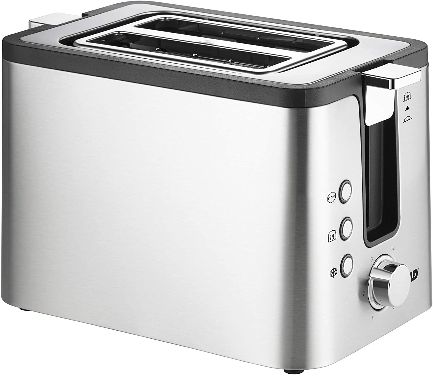 Unold 38215 2 Compact Toaster with Built-In Bread Attachment Stainless Steel