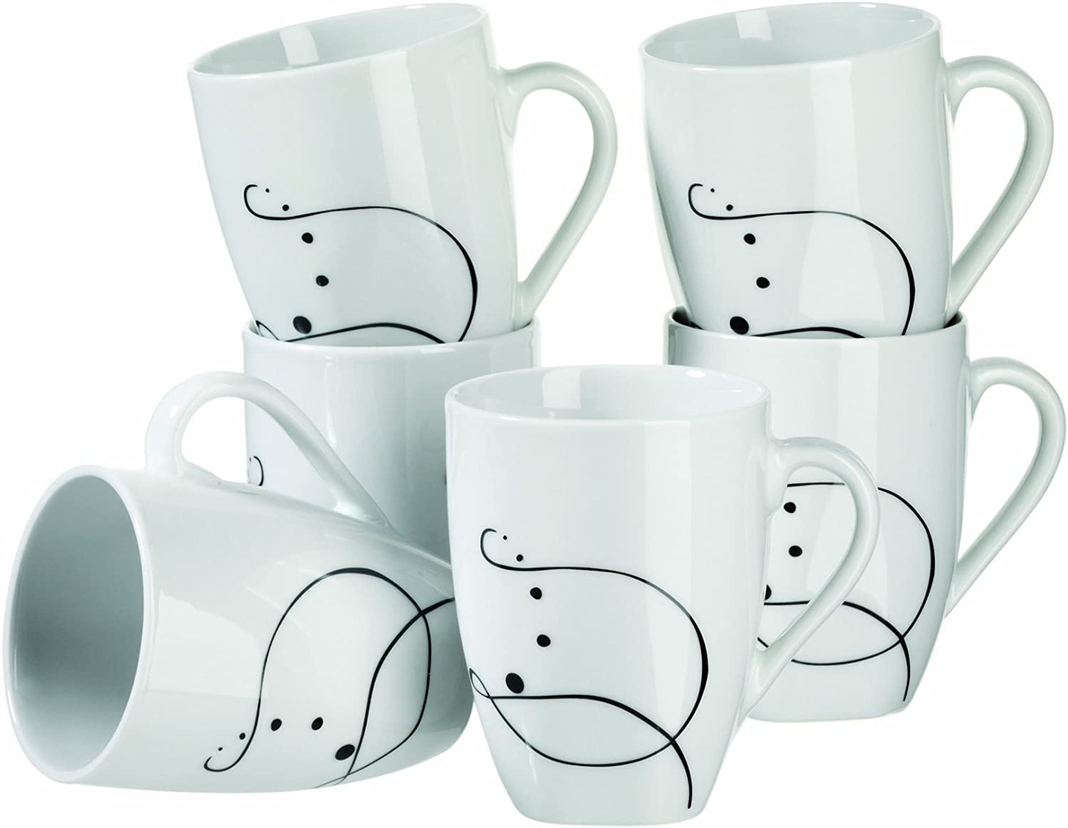 Maser Domestic Chanson 6-Piece Coffee Mug Set