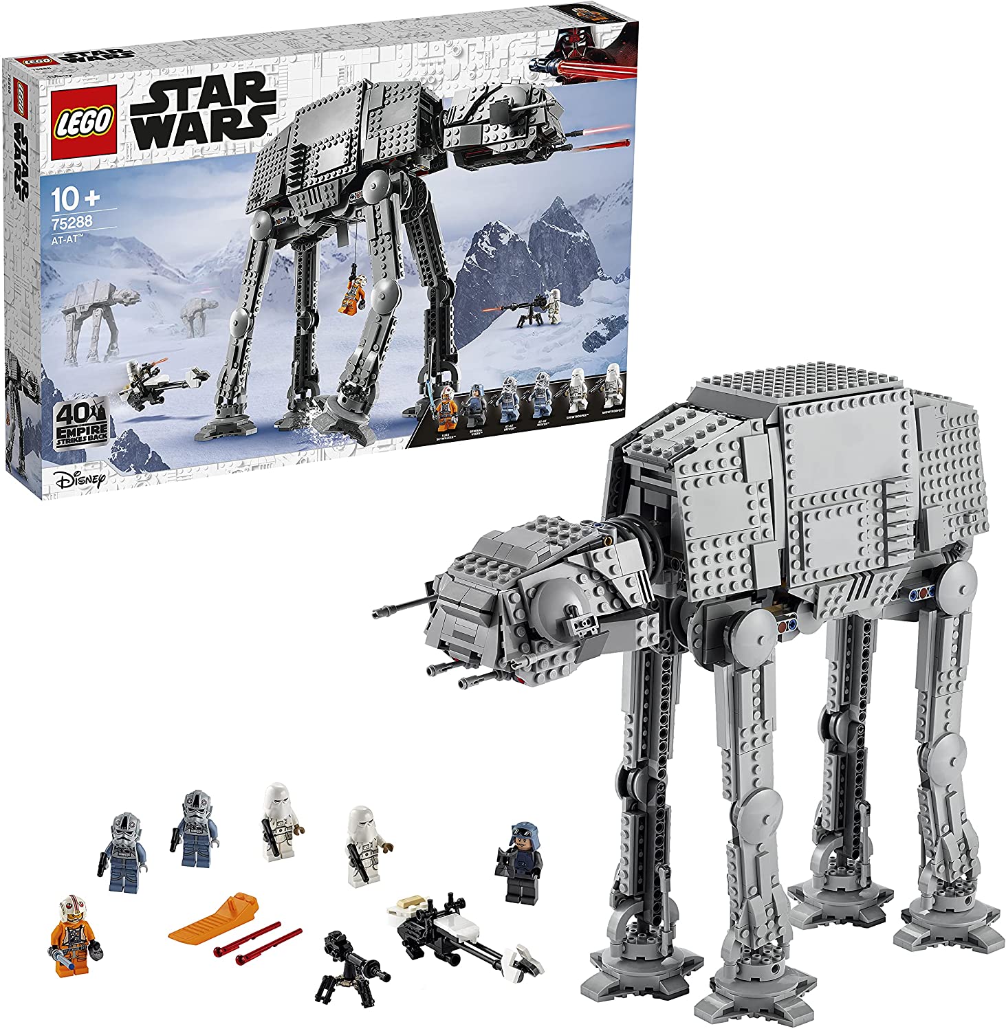 LEGO 75288 Star Wars at-at, Walker Toy, 40th Anniversary Set for Children a