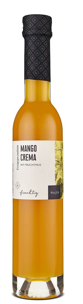 WAJOS Mango Crema 250ml with spirit vinegar & fruit puree, mango vinegar preparation with 4% acidity