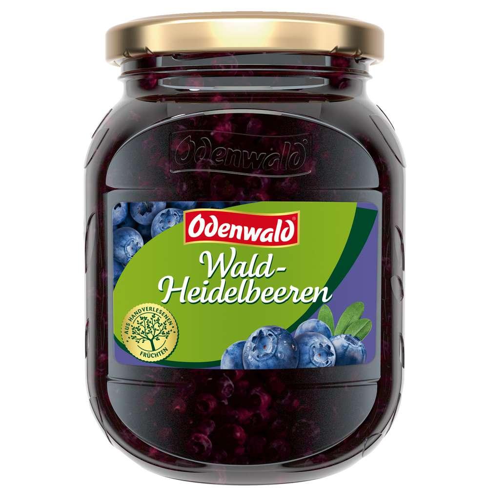 Wild blueberries in a glass