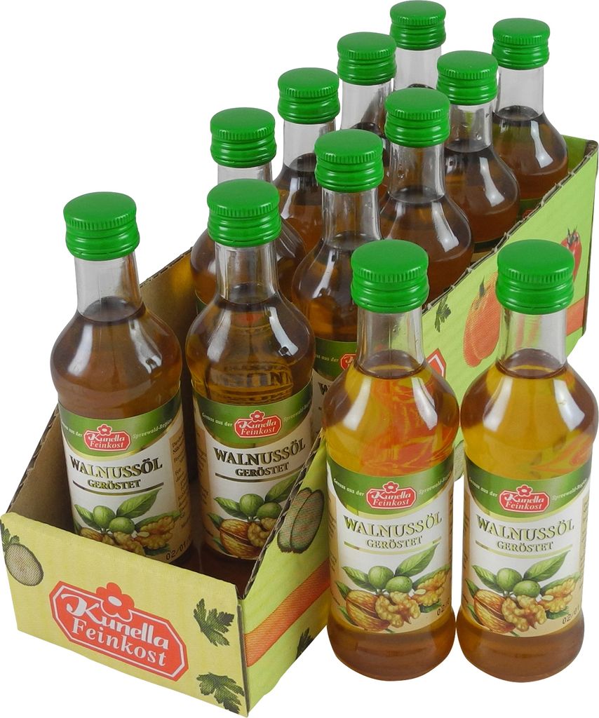 Walnussöl geröstet von Kunella Feinkost - 12er Pack (12 Flaschen à 100 ml)