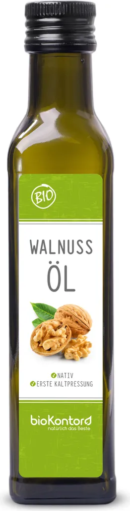 Walnussöl kaltgepresst 250 ml I nativ - 1. Kaltpressung I 100% natürlich von bioKontor