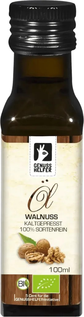 Walnussöl kaltgepresst, Nussöl für Dips und Desserts, ideal für Salatdressings, 100ml