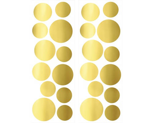 Wall sticker dots gold 25x70 cm