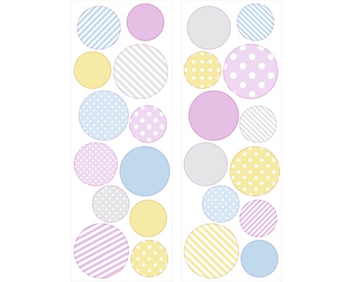 Wall sticker dots pastel 25x70 cm