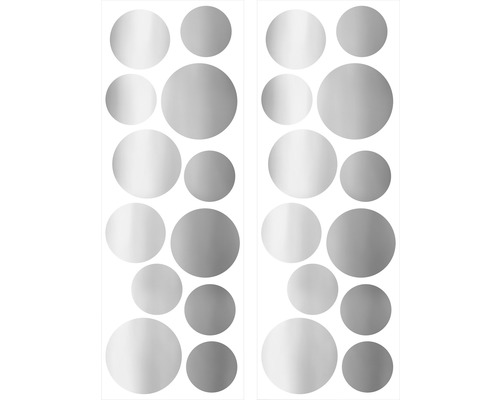 Wall sticker dots silver 25x70 cm