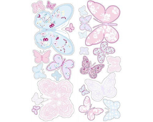 Wall sticker butterfly pink 25x70 cm