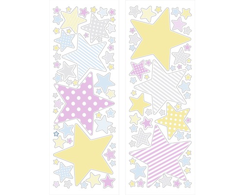 Wall sticker star pastel 25x70 cm