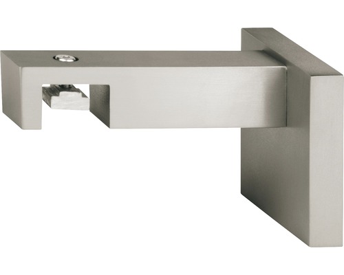 Wall bracket 1-track for Helsinki stainless steel look 18 x 18 mm 8 cm long