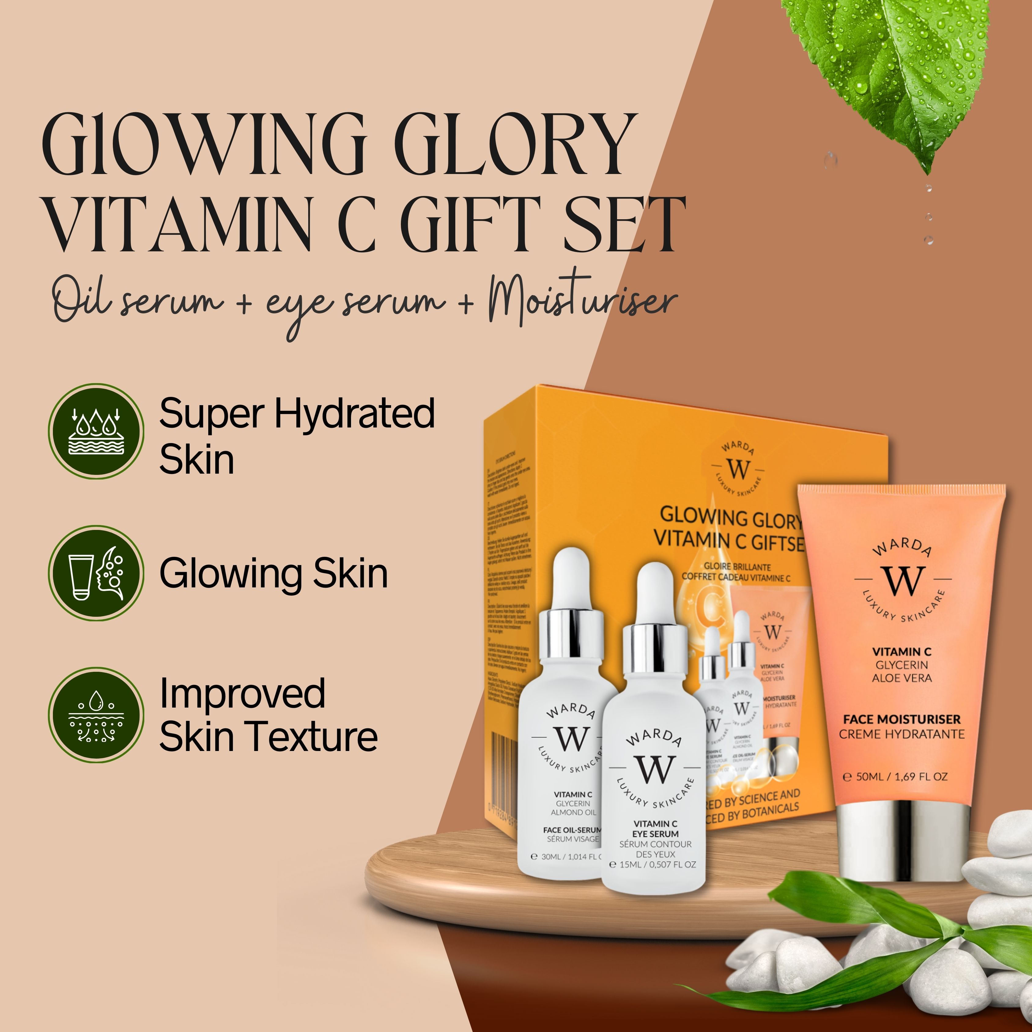 Warda skincare Glowing Glory Vitamin C  Anti-Aging Geschenkset